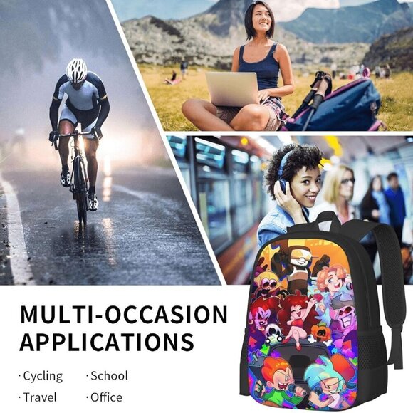 3 Pc. Anime Backpack, Lunch Bag and Pencil Case - UNISEX - BRAND NEW - Picture 6 of 11